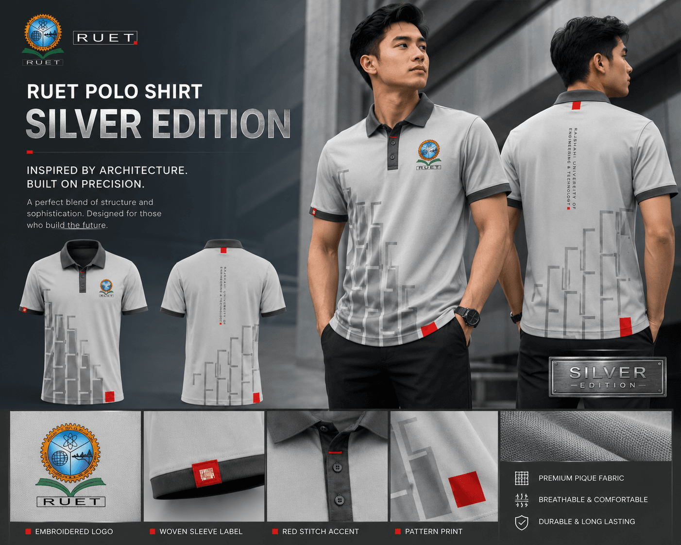 RUET POLO Shirt SILVAR Edition